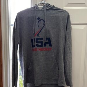 Charles River Apparel Gray Hoodie Sweatshirt USA Design
